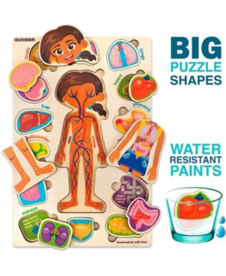 Wooden Montessori Puzzles for Kids Ages 4-6 –  Human Anatomy