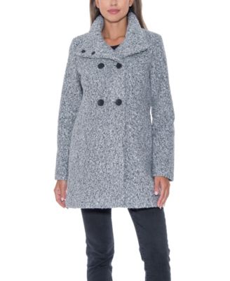 Women's Boucle Double Breasted Walking Coat