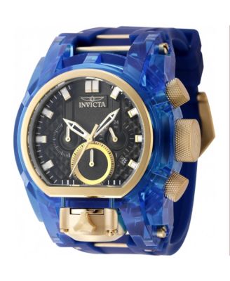 Invicta Men's 46476 Bolt Quartz Chronograph Gold, Black Dial Watch - Macy's