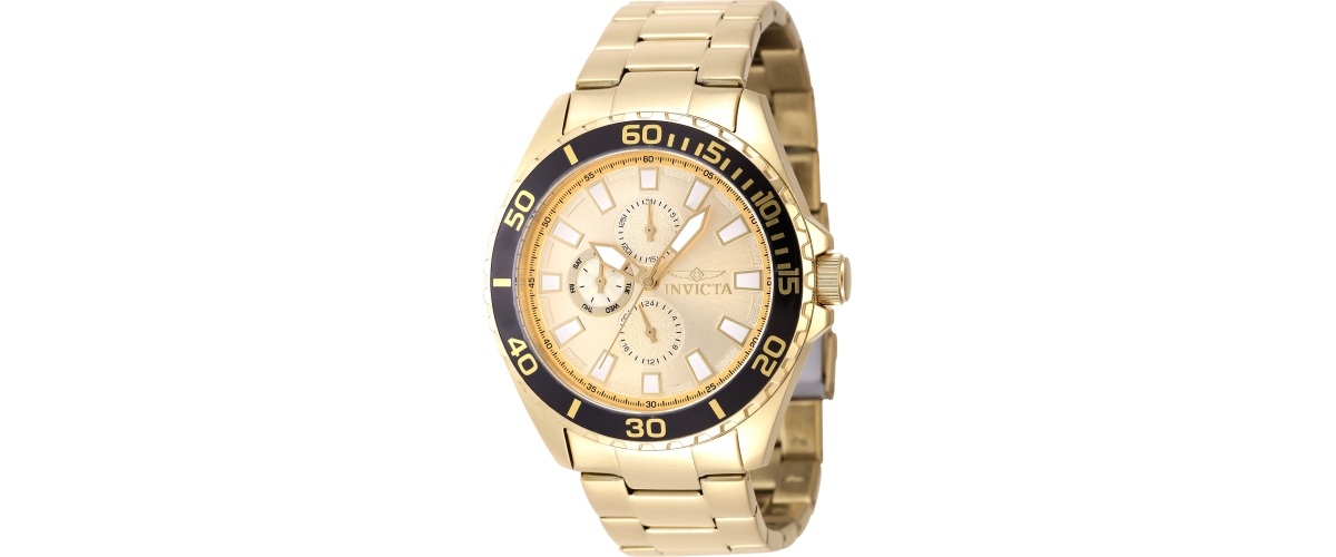 Men's 47577 Pro Diver Quartz Chronograph Gold Dial Watch - Gold