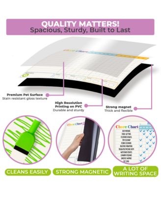 Magnetic Chore Chart for Adults and Multiple Kids