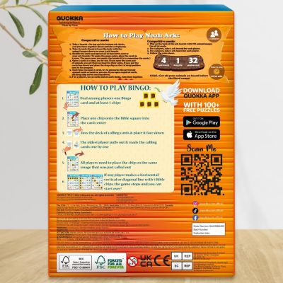 2X Set Bible Games for Kids 4-6 - Bible Bingo, Noah Ark Toy