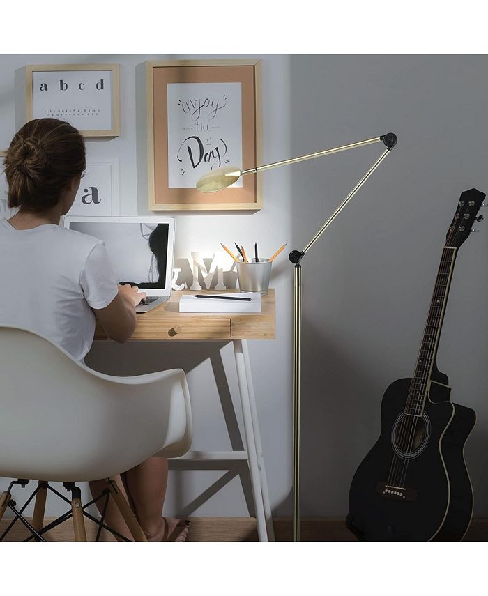 Brightech Sage LED 2-in-1 Modern Floor and Desk Lamp Combo with 3 Color ...