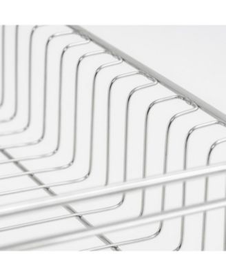 USA 2-tier Medium-sized Dish Rack with Drain Spout, Dish Rack and Drainer, Black