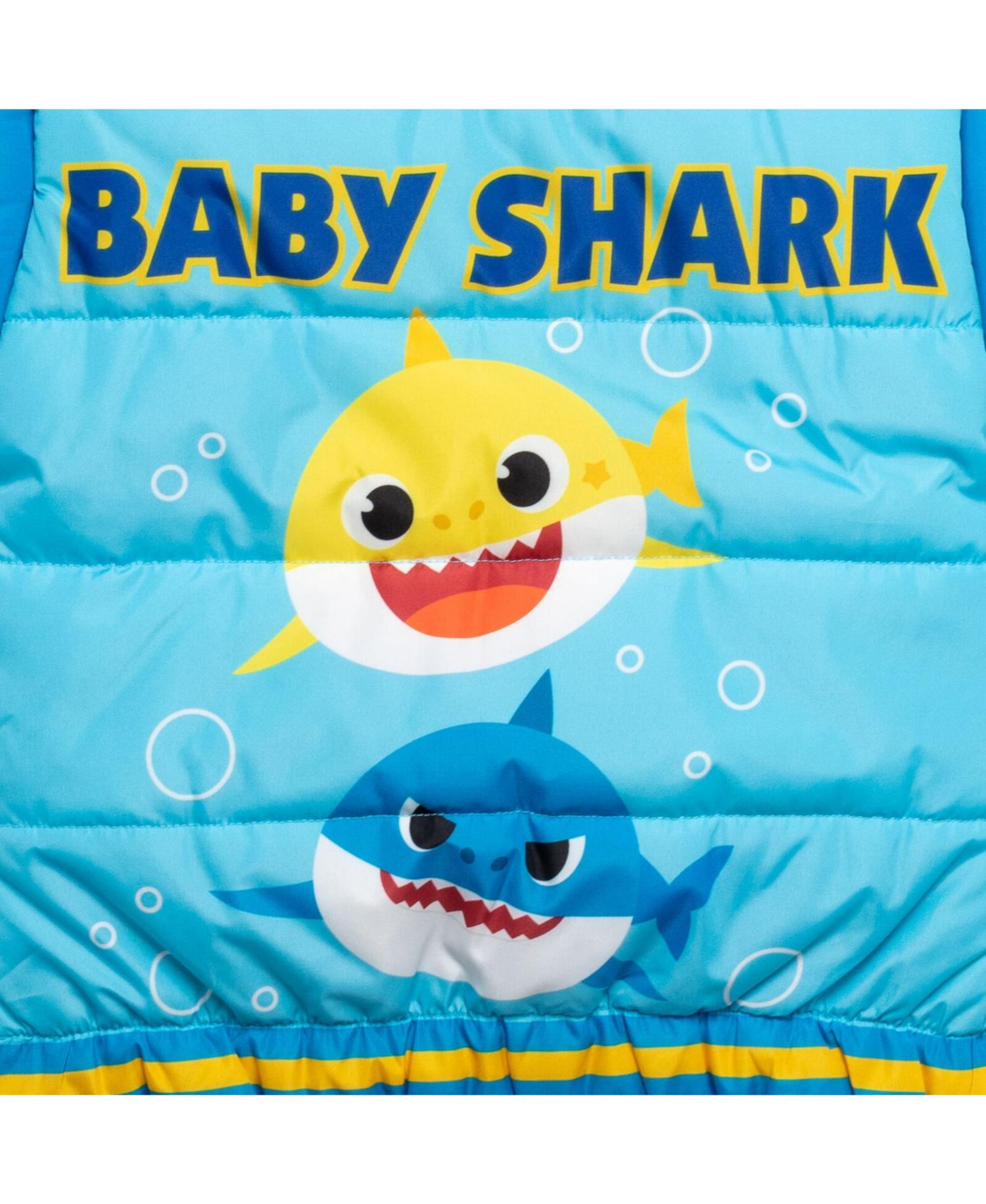 Baby Boys Pinkfong Shark Zip Up Winter Coat Puffer Jacket