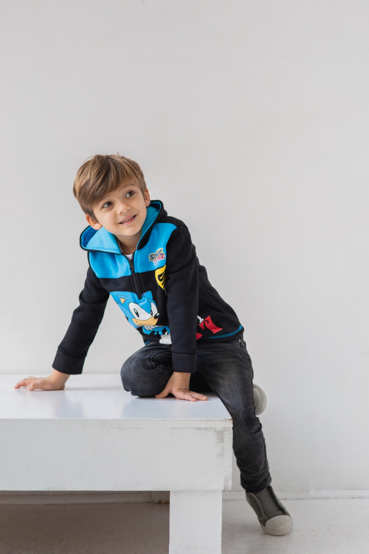 Sega Toddler Boys Sonic the Hedgehog Fleece Half Zip Hoodie to