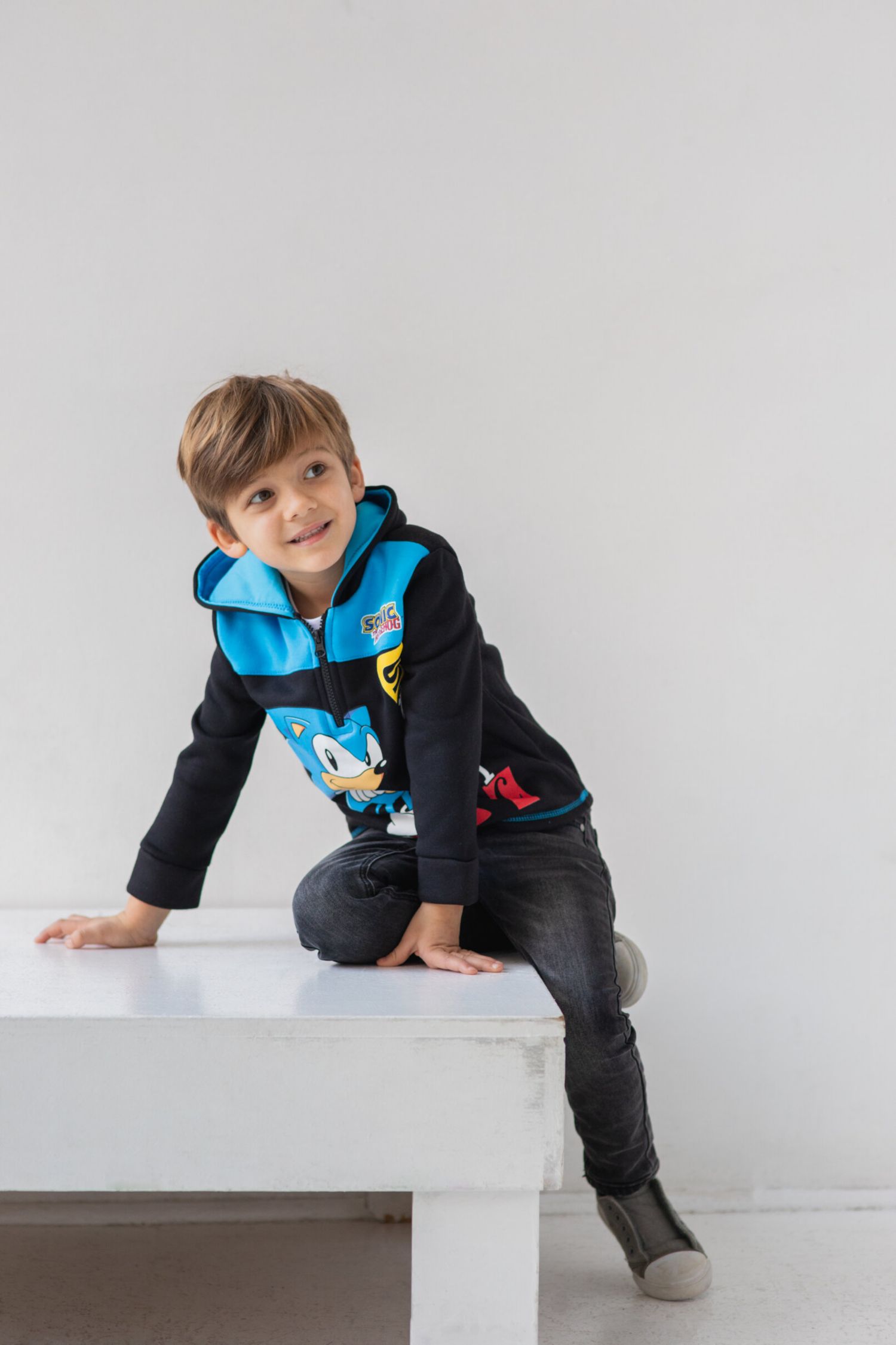 Toddler Boys Sonic the Hedgehog Fleece Half Zip Hoodie to