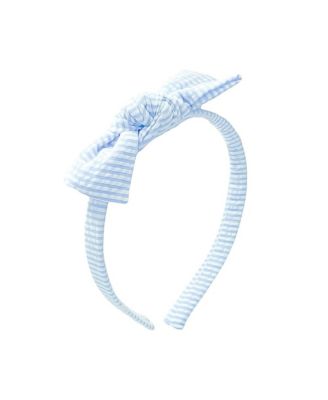Bits Bows Girls Seersucker Bow Headband - Blue 26$