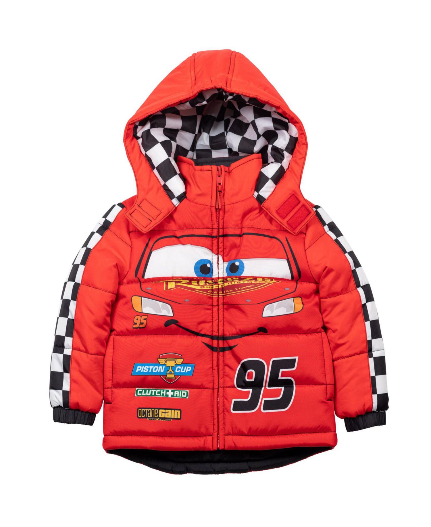 Toddler Boys Pixar Lightning McQueen Zip Up Winter Coat Puffer Jacket
