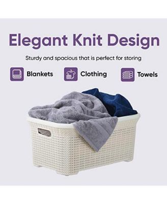 40 L Knit Design Laundry Basket