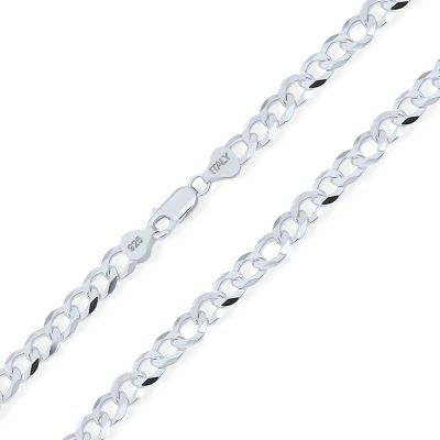 Solid Strong .925 Sterling Silver 180 Gauge 7MM Miami Cuban Curb Chain Necklace