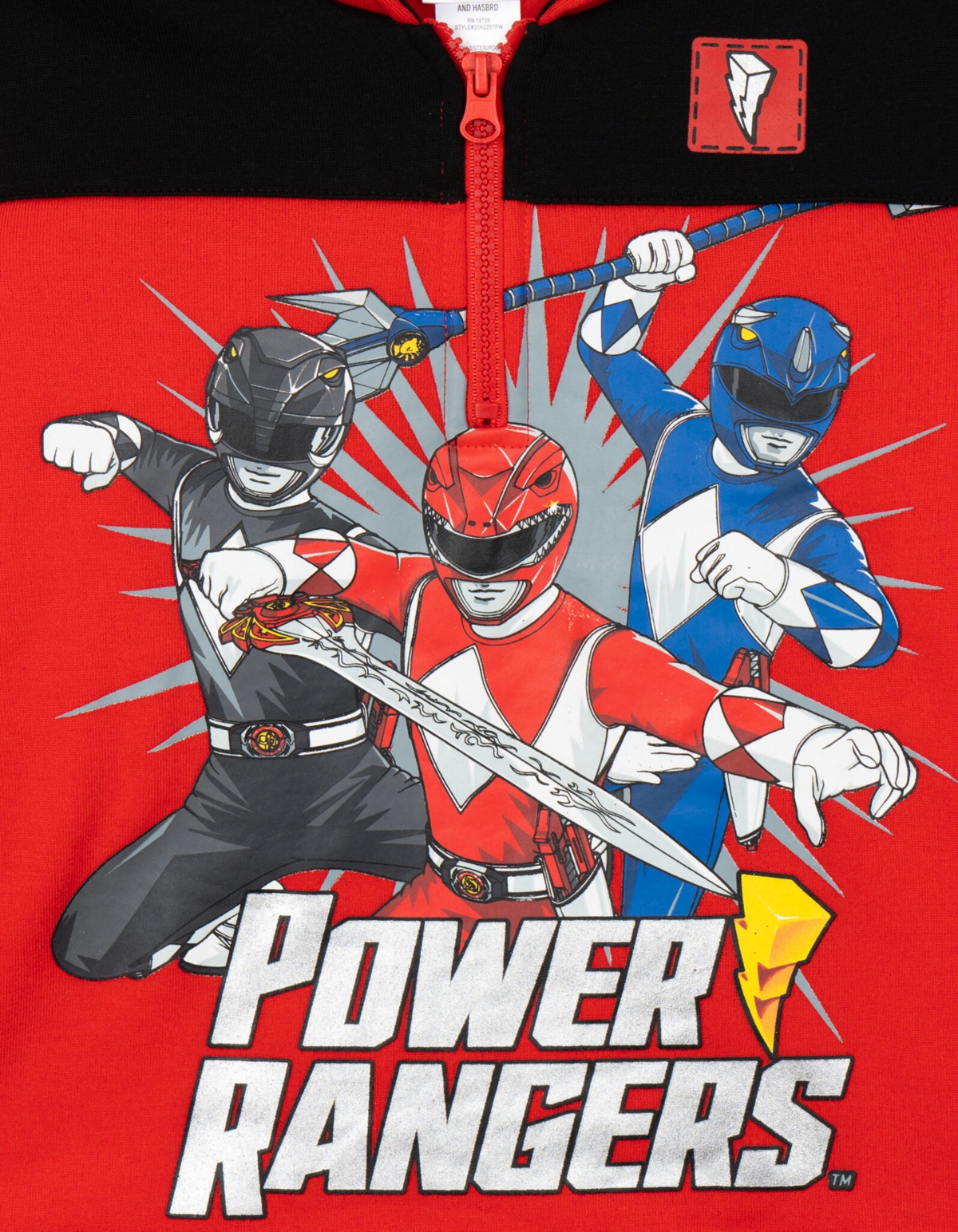 Power Rangers Little Boys Fleece Half Zip Pullover Hoodie