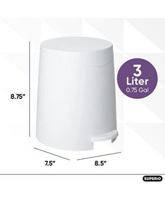 Mini 3 Liter Step On Plastic Bathroom Trash Can with Lid