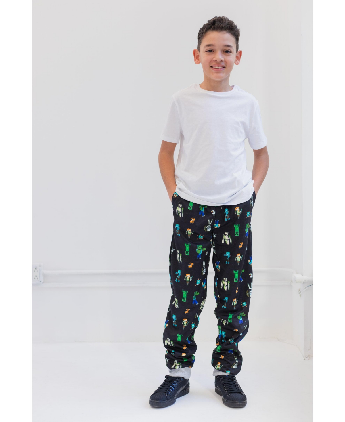 Minecraft Boys Fleece 2 Pack Jogger Pants to -/ black