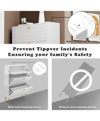 24 Pair MDF Shoe Cabinet