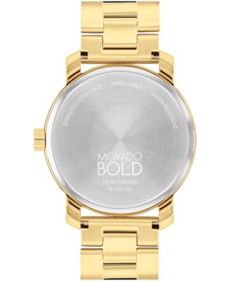 Men's Bold Access Swiss Quartz Ionic Plated Light Gold Steel Watch 41mm