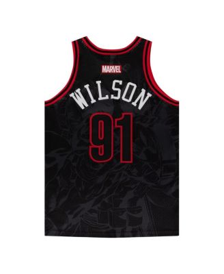 Men's Black Deadpool Basketball Jersey