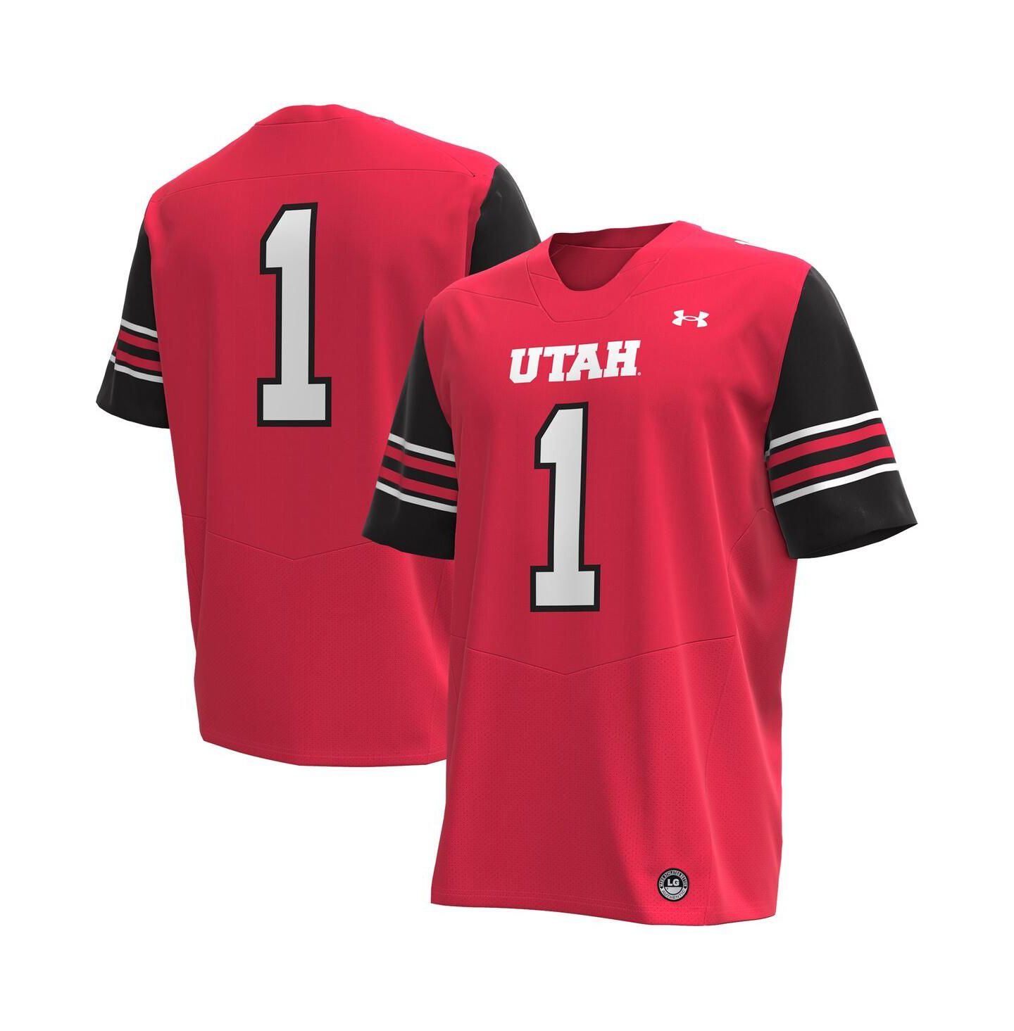 Мужской топ Under Armour #1Utah Utes Replica Football Jersey, цвет: Красный — фото 1