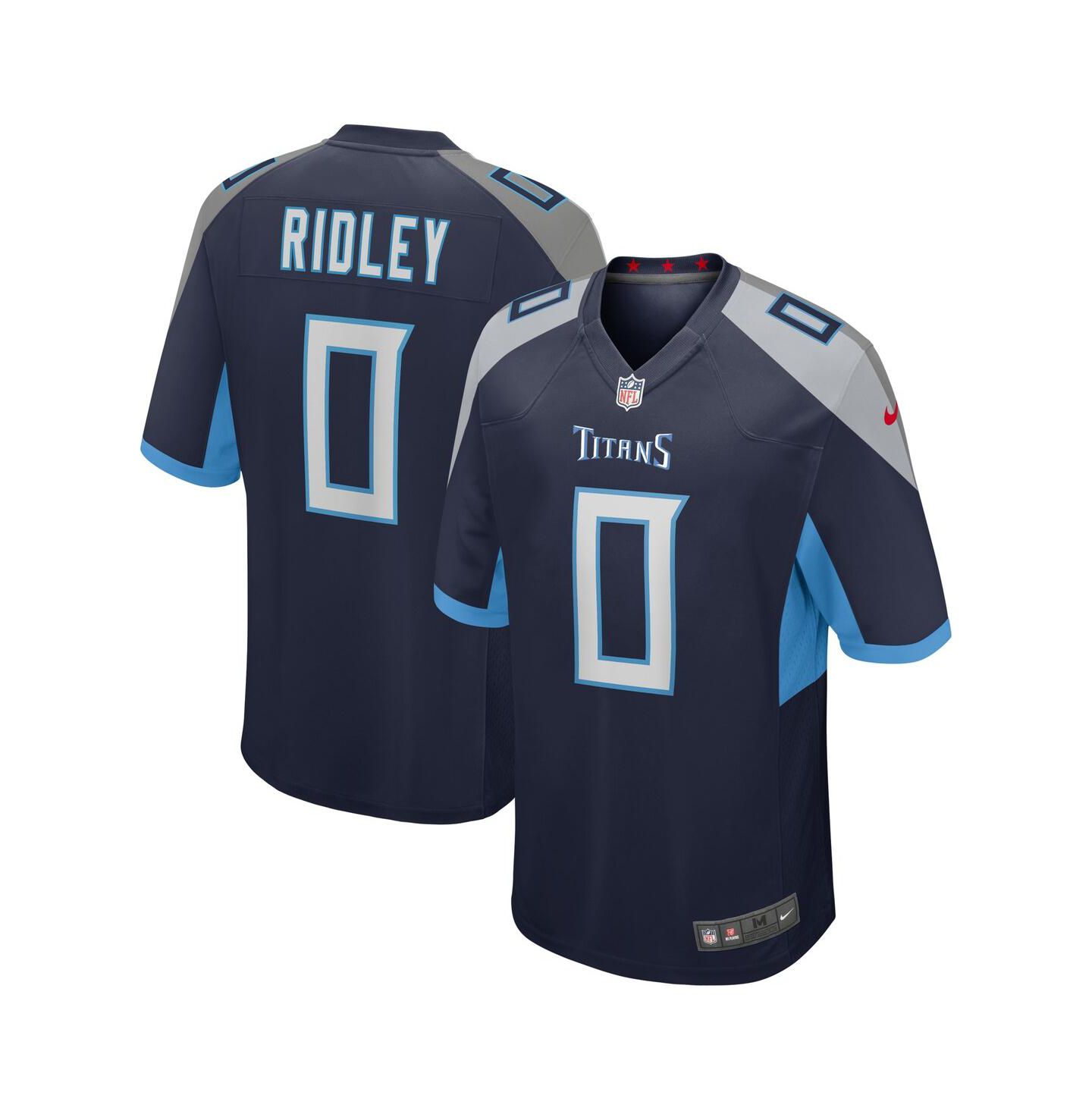 Мужской топ Nike Calvin Ridley Navy Tennessee Titans Game Player Jersey — фото 1