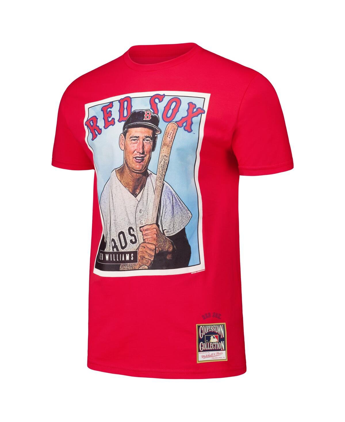 Mitchell & Ness Men's Ted Williams Red Boston Red Sox Cooperstown Collection Collectors Connection T-shirt In Red