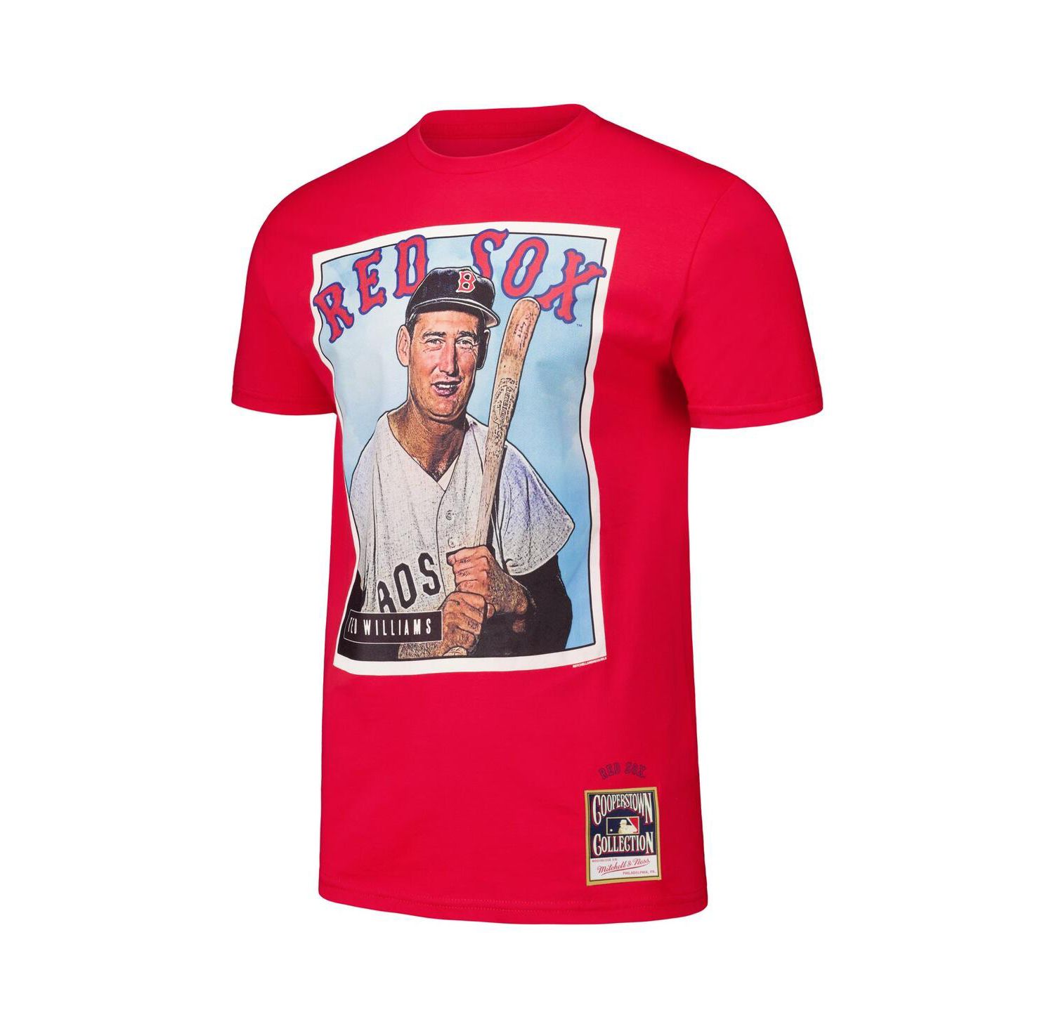 Men's Ted Williams Red Boston Red Sox Cooperstown Collection Collectors Connection T-Shirt