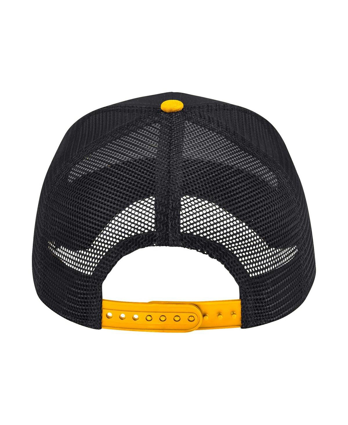 Colosseum Men's Black Appalachian State Mountaineers Wyatt Primary Team Trucker Adjustable Hat In Black