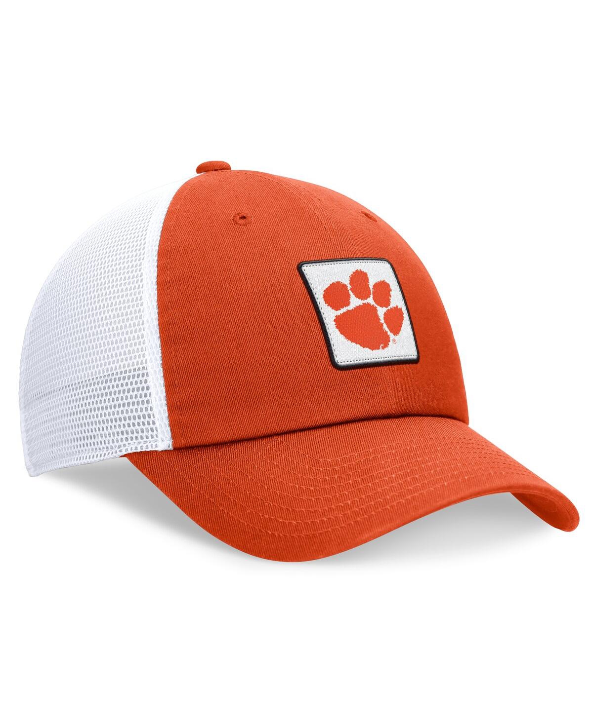 Nike Men's Orange/white Clemson Tigers Primetime Club Trucker Adjustable Hat In Orange,white