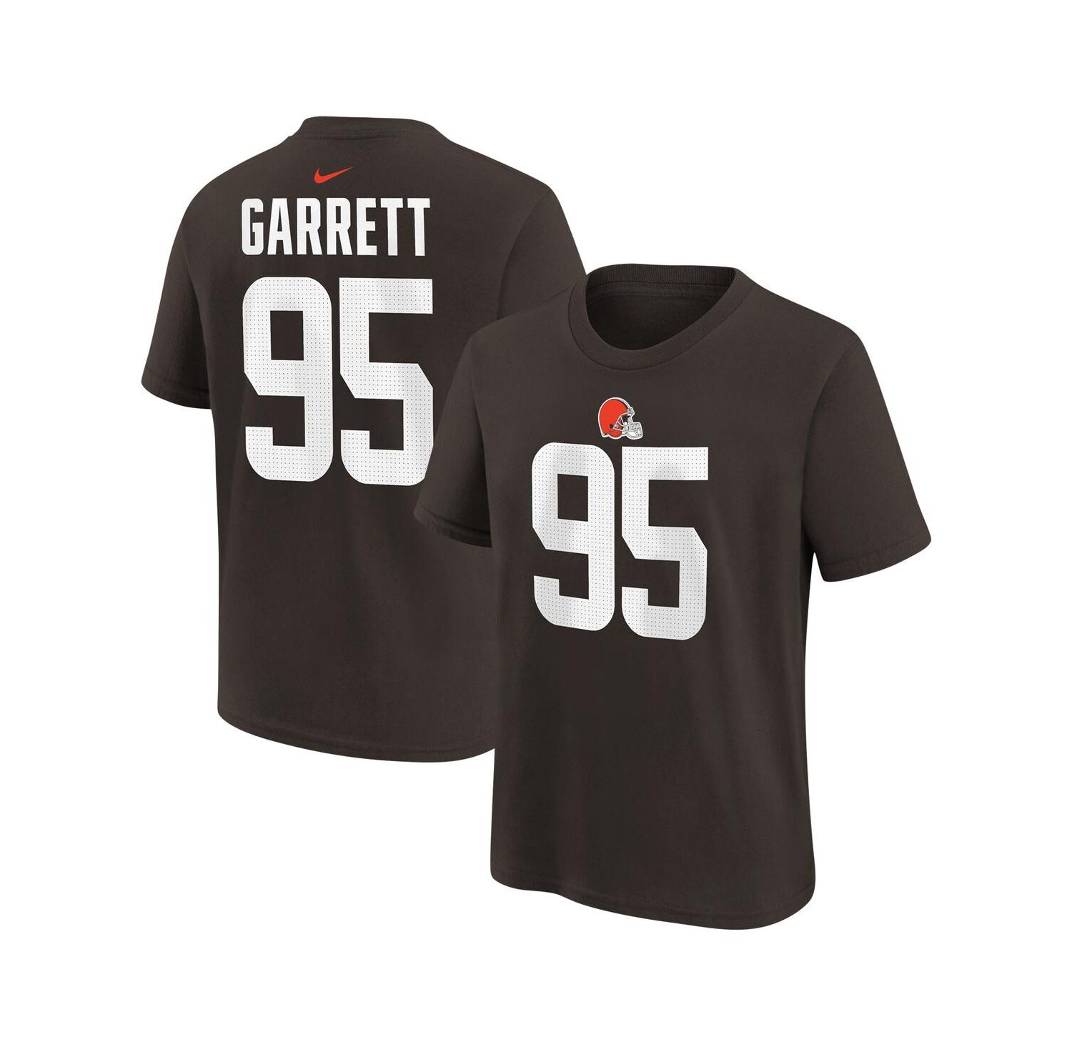 Big Boys and Girls Myles Garrett Brown Cleveland Browns Player Name & Number T-Shirt
