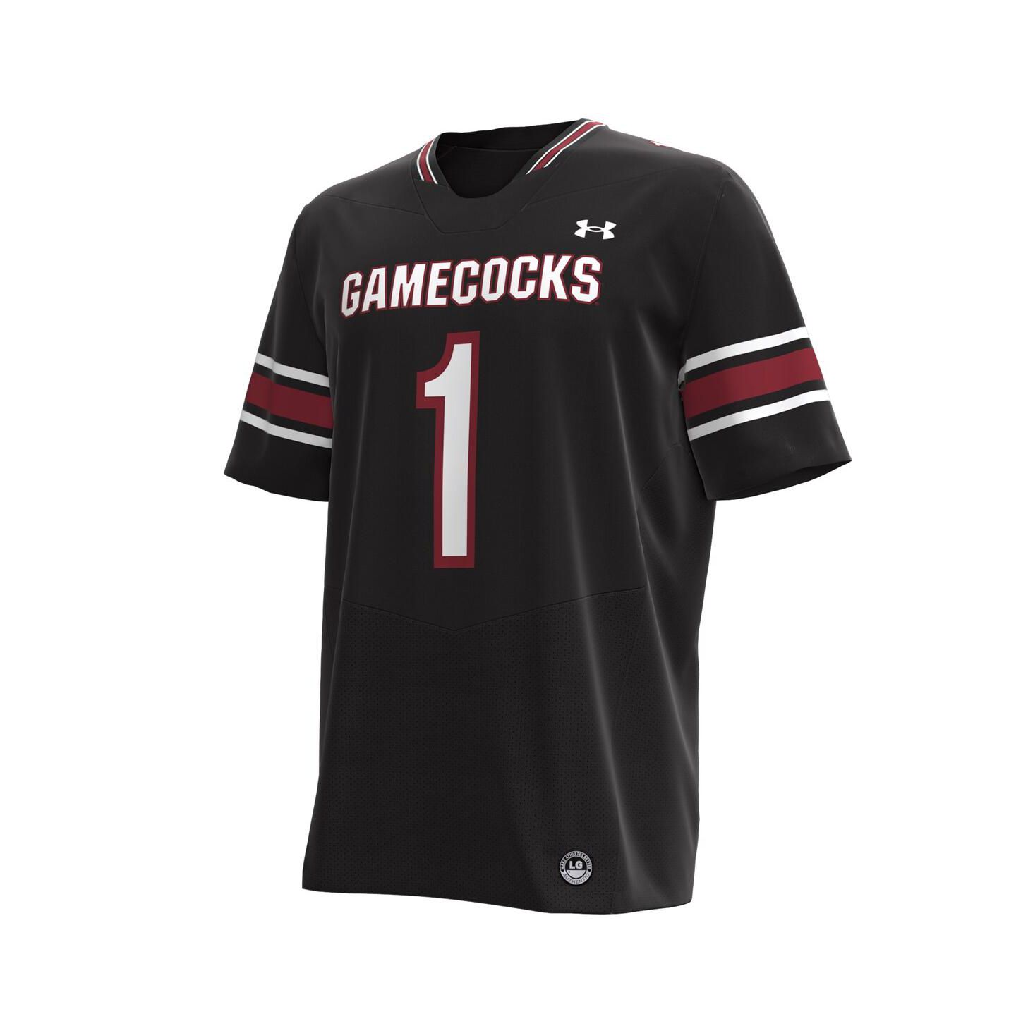 Мужской топ Under Armour 1 South Carolina Gamecocks Replica Football Jersey, цвет: Чёрный — фото 3