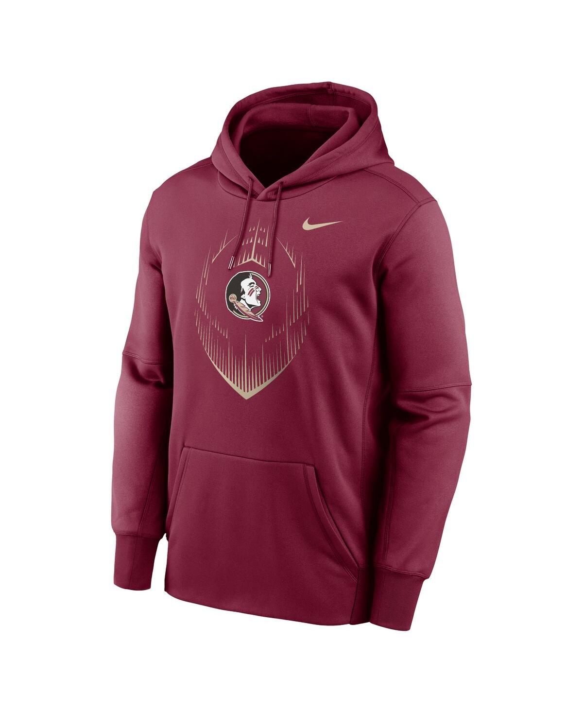 Nike Men's Garnet Florida State Seminoles Football Icon Performance Fleece Pullover Hoodie In Garnet