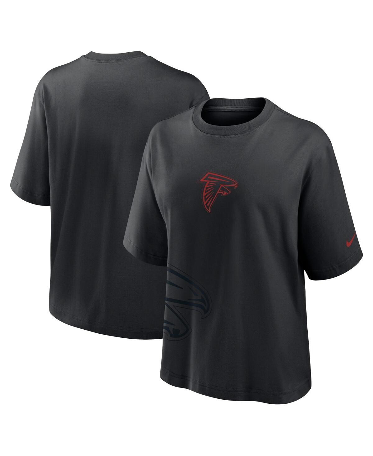 Nike Women's Black Atlanta Falcons Boxy T-shirt In Black