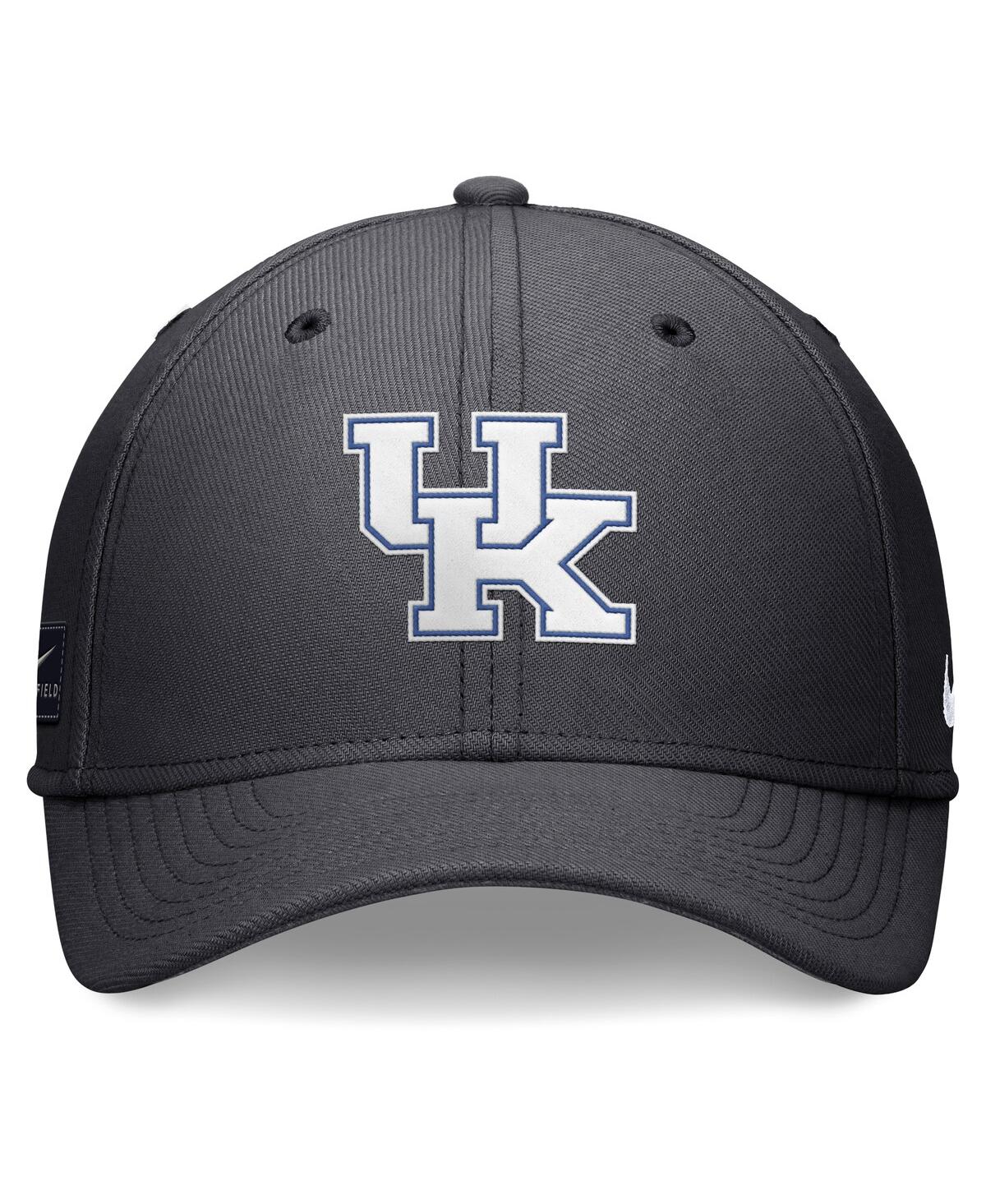 Nike Men'sKentucky Wildcats 2024 On-Field Swoosh Flex Hat - Charcoal