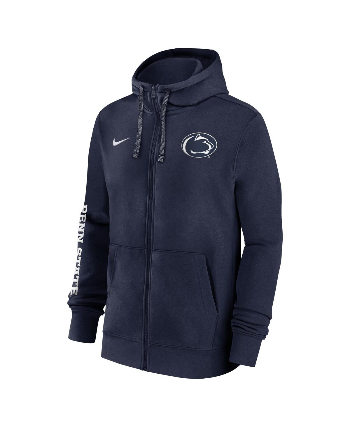 Nike Men'sPenn State Nittany Lions 2024 Sideline Full-Zip Hoodie - Navy, White