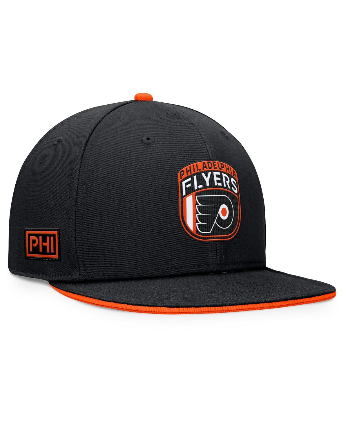 Fanatics Men's Black Philadelphia Flyers 2024 Nhl Draft Snapback Hat In Black,orange