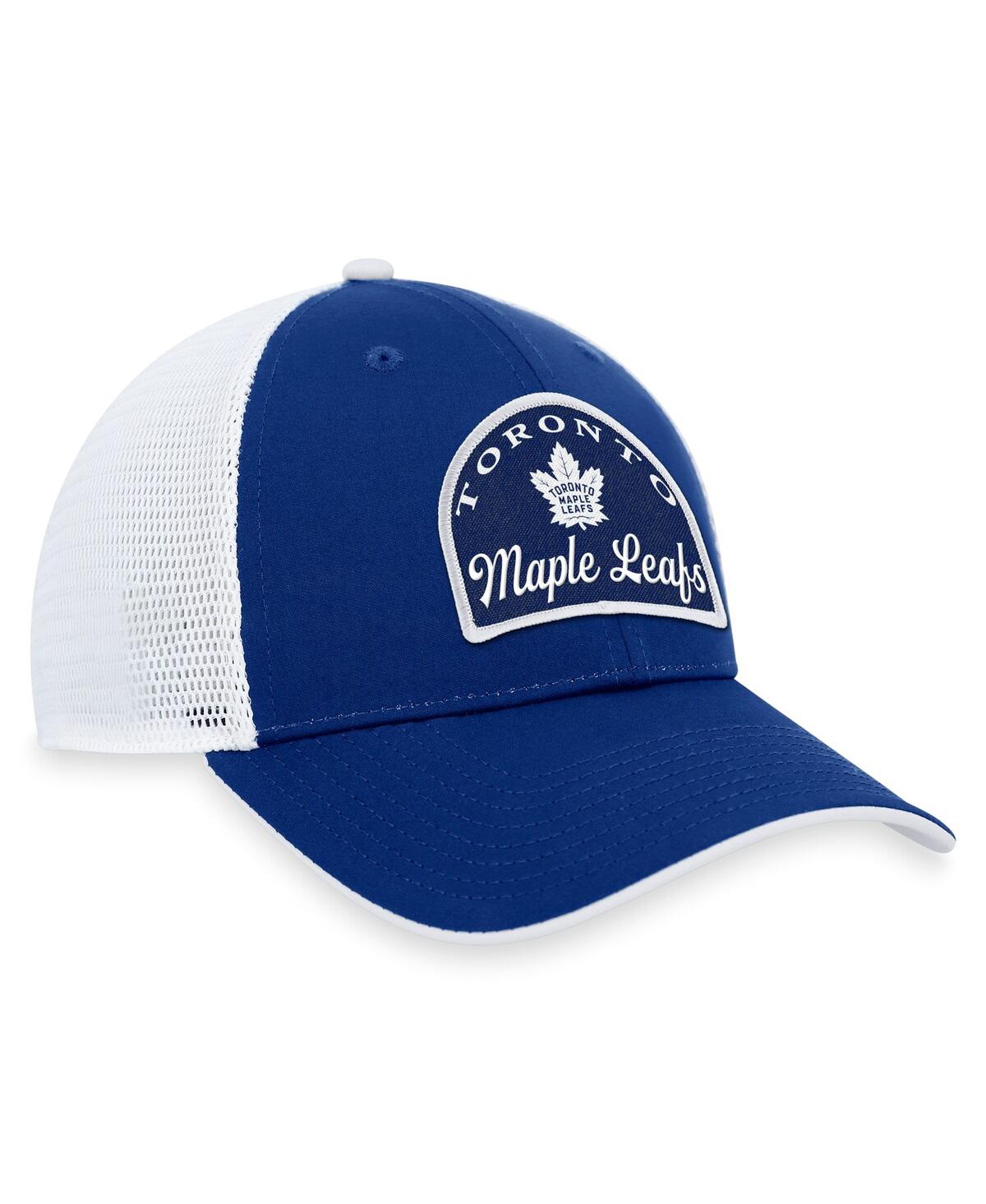 Fanatics Men's Blue/white Toronto Maple Leafs Fundamental Adjustable Hat In Blue,white