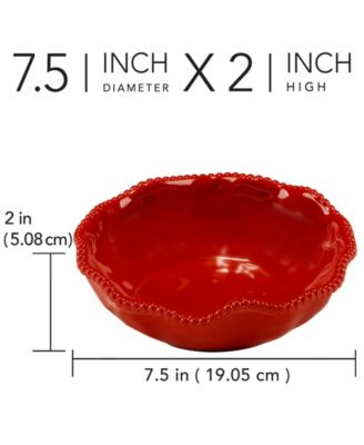 Perlette Red All Purpose Bowls, Set of 4