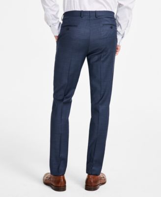 Men's Skinny-Fit Wool Blend Suit Pants