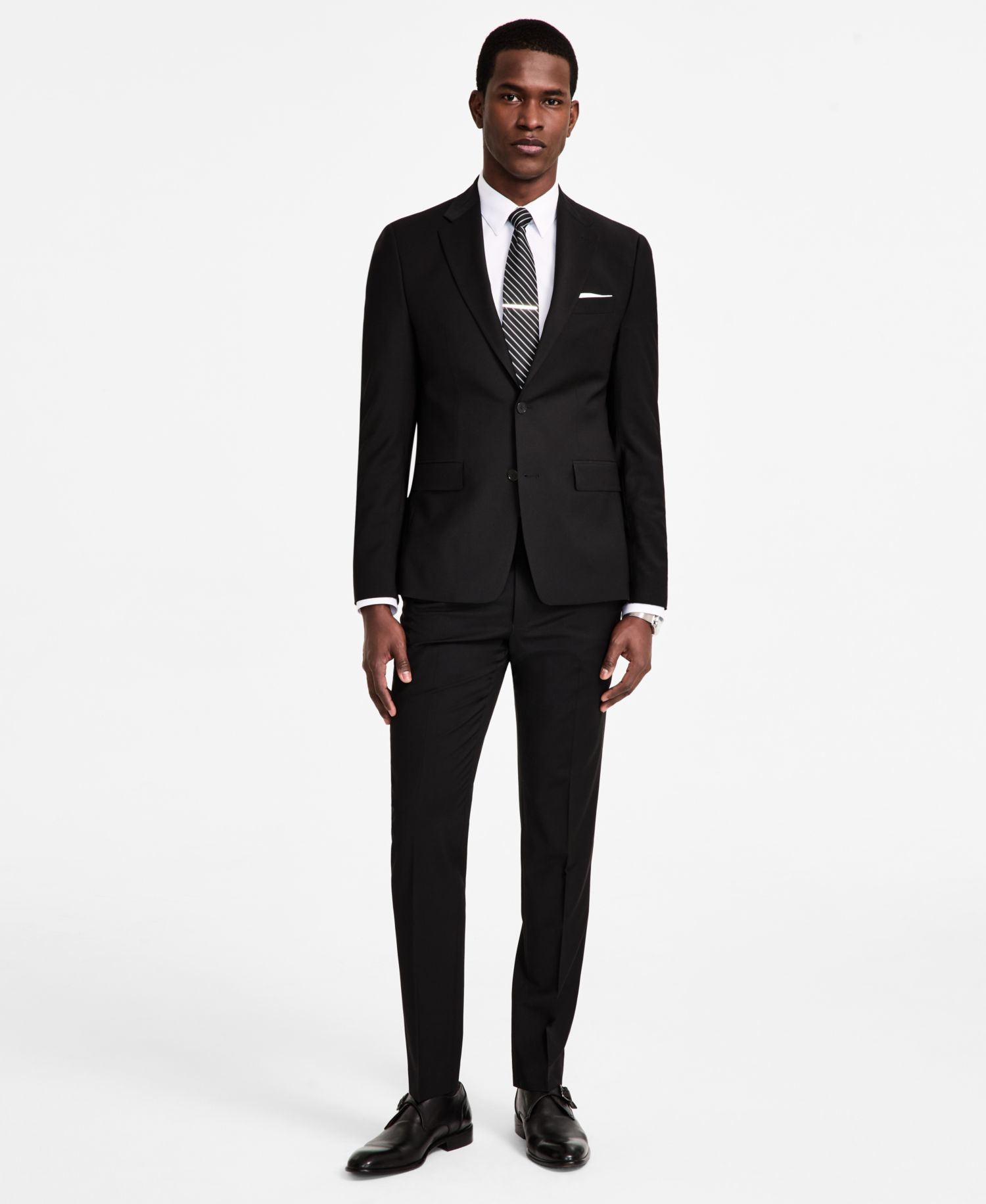 Men's Extra Slim Wool Blend Suit Pants