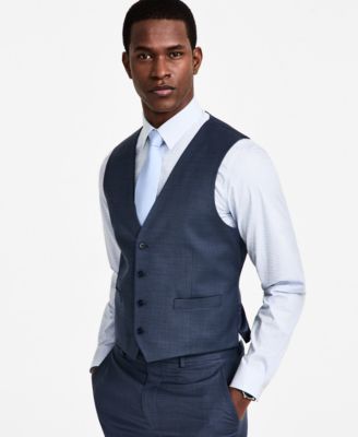 Men's Slim-Fit Wool Blend Infinite Stretch Suit Vest 
