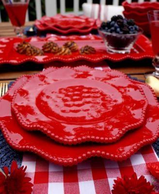 Perlette Red Salad Plates, Set of 4