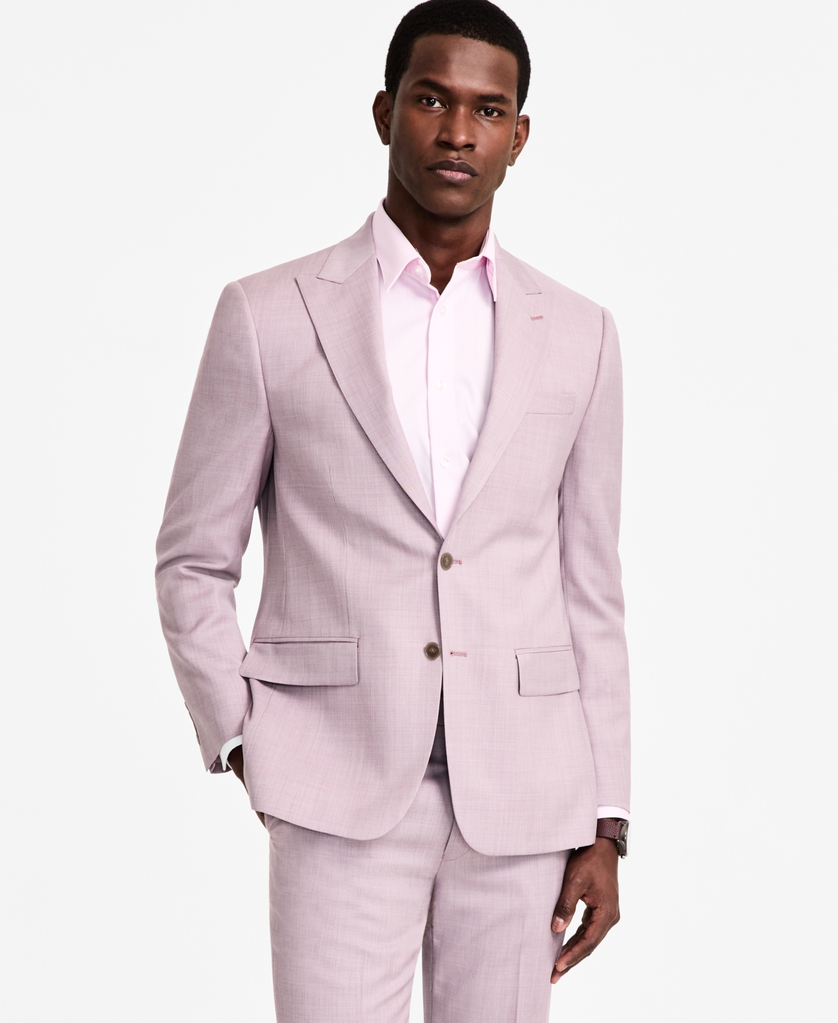 Calvin Klein Men's Slim Fit Wool Blend Suit Jacket In Pink