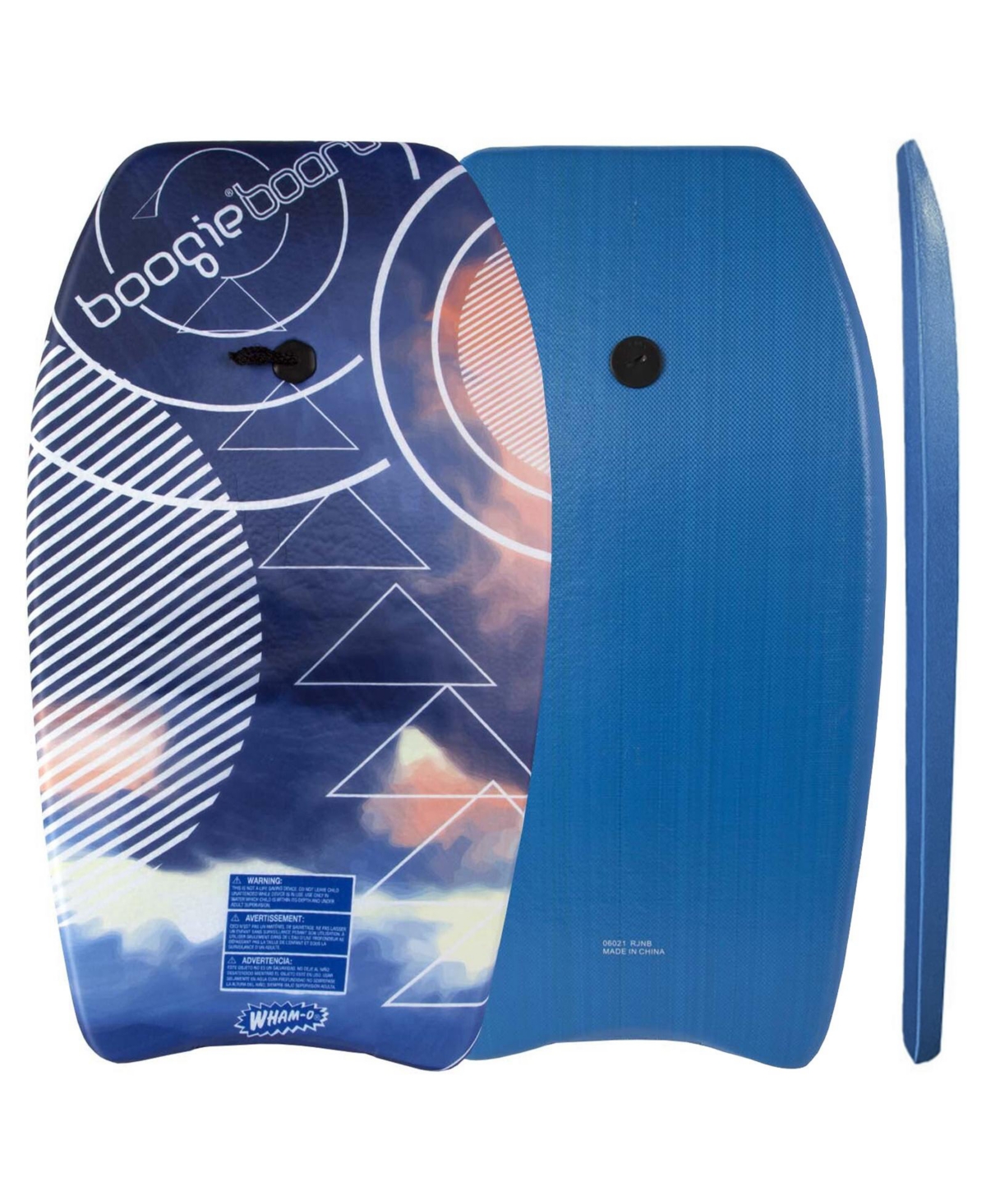 33&#x22; Fiber Clad Body Board for Beachwith Wrist Leash , Lightweight Boogie Boards with Eps Core - Blue