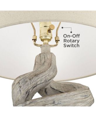 Organic Twist 29 1/4" Tall Rustic Modern End Table Lamp Brown Wood Finish Single Living Room Bedroom Bedside