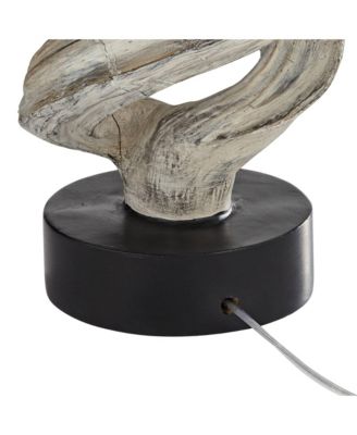 Organic Twist 29 1/4" Tall Rustic Modern End Table Lamp Brown Wood Finish Single Living Room Bedroom Bedside