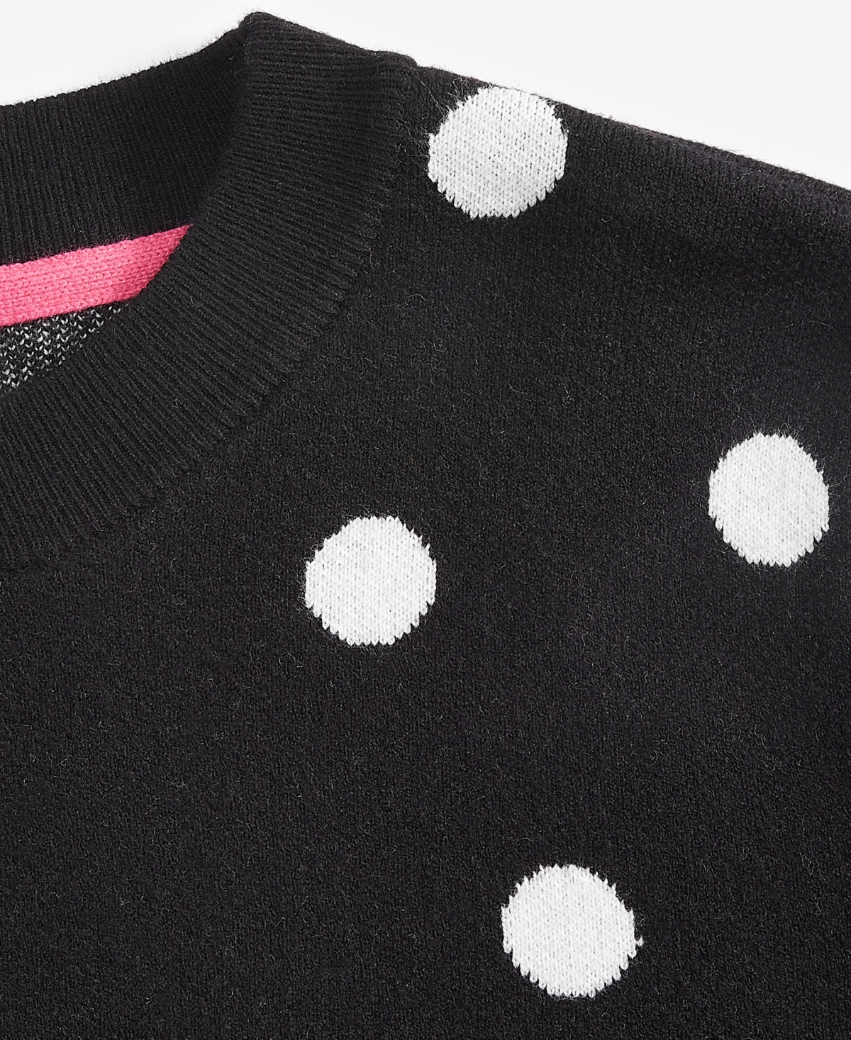 Shop On 34th Women's Crewneck Long-sleeve Sweater, Created For Macy's In Black Dot
