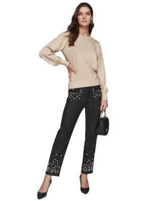 Womens Embellished Sweater Jeans