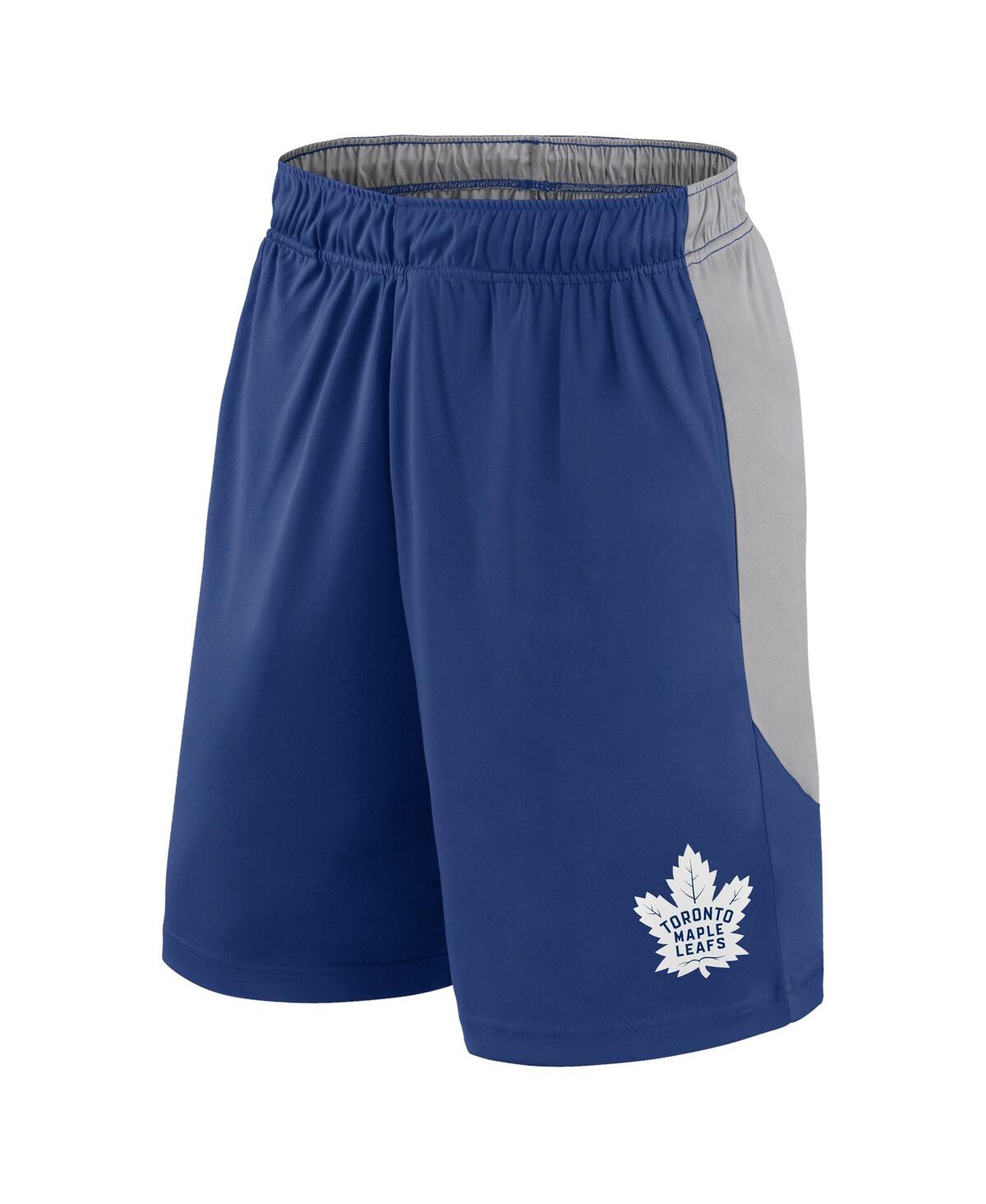 Fanatics Men'sToronto Maple Leafs Go Hard Shorts - Blue, Gray