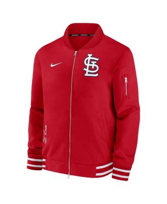 Men's Red St. Louis Cardinals Authentic Collection Full-Zip Bomber Jacket