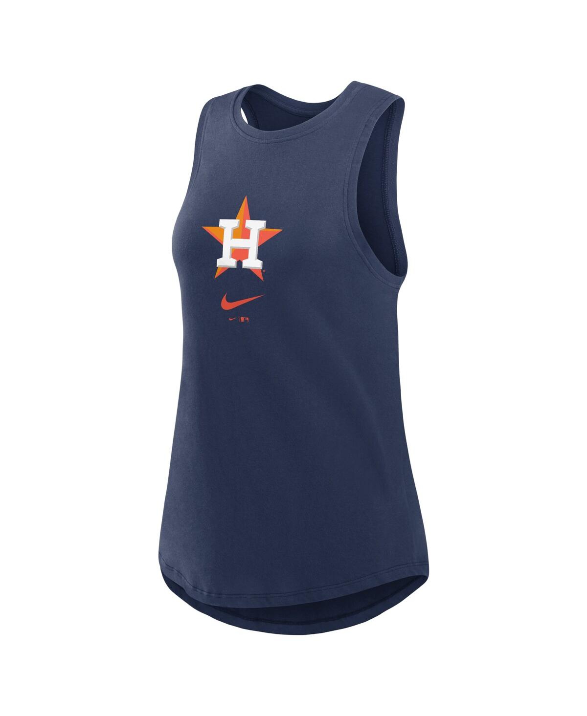 Nike Navy Houston Astros Legacy Icon High Neck Fashion Tank Top In Blue