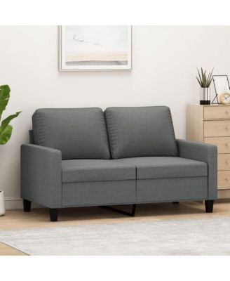 2-Seater Sofa Dark Gray 47.2" Fabric